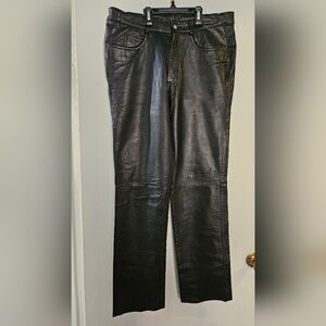 Cache Men's Black Leather Pants